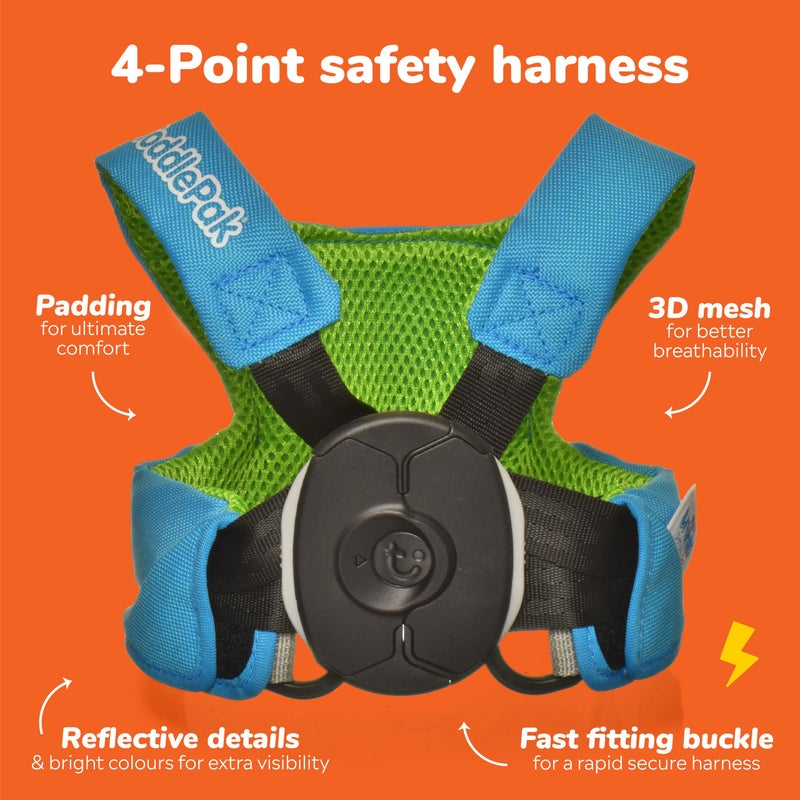 Trunki Toddler Leash - Fuss Free Toddler Walking Reins & Kids Safety Harness | Baby Leash for Kids - Bert Bear (Blue) - Image 2